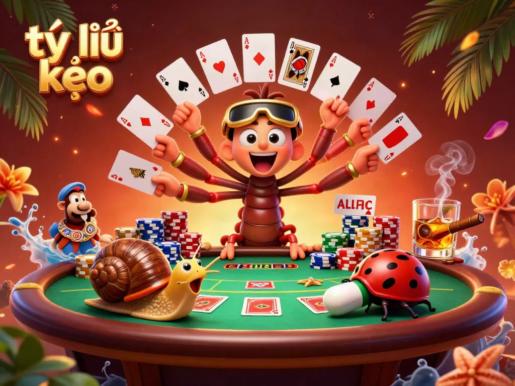 Experience the thrilling tỷ lệ kèo as a millipede dealer and snail high-roller showcase poker elements.