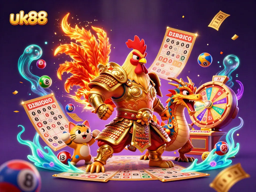Engage with thrilling lottery dynamics featuring vivid characters in a captivating uk88 scene.